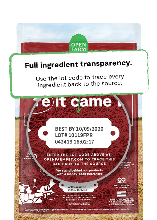 Open Farm Grass Fed Beef & Ancient Grains Dry Dog Food - 4lb