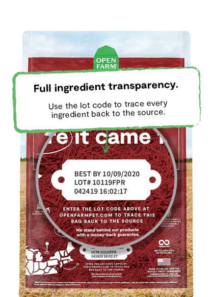 Open Farm Grass Fed Beef & Ancient Grains Dry Dog Food - 4lb