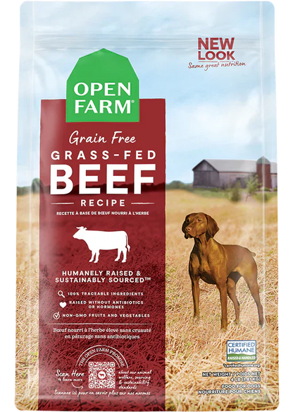 Open Farm Grass Fed Beef Grain Free Dry Dog Food - 4lb
