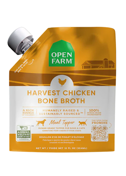 Open Farm Harvest Chicken Bone Broth For Dogs & Cats - 12oz