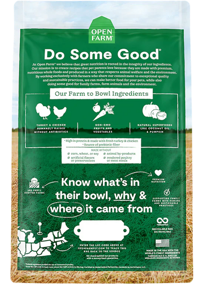 Open Farm Homestead Turkey & Chicken Grain Free Dry Dog Food - 4lb
