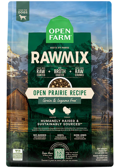 Open Farm Open Prairie Grain Free RawMix Dry Dog Food - 3.5lb
