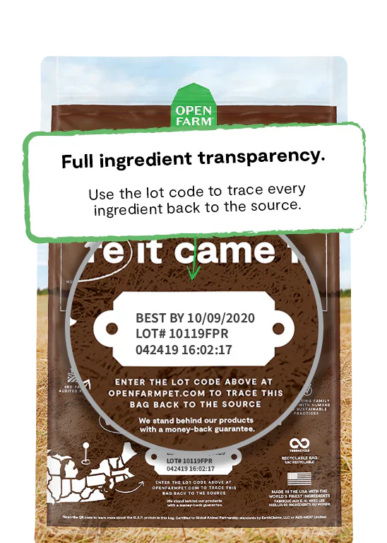 Open Farm Pasture Raised Lamb & Ancient Grains Dry Dog Food - 22lb