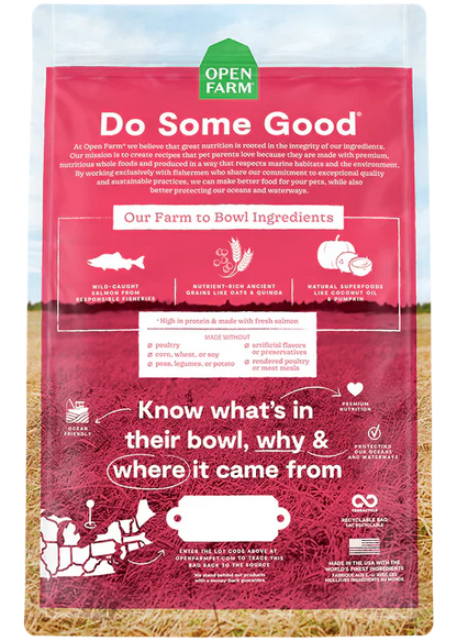Open Farm Wild Caught Salmon & Ancient Grains Dry Dog Food - 22lb