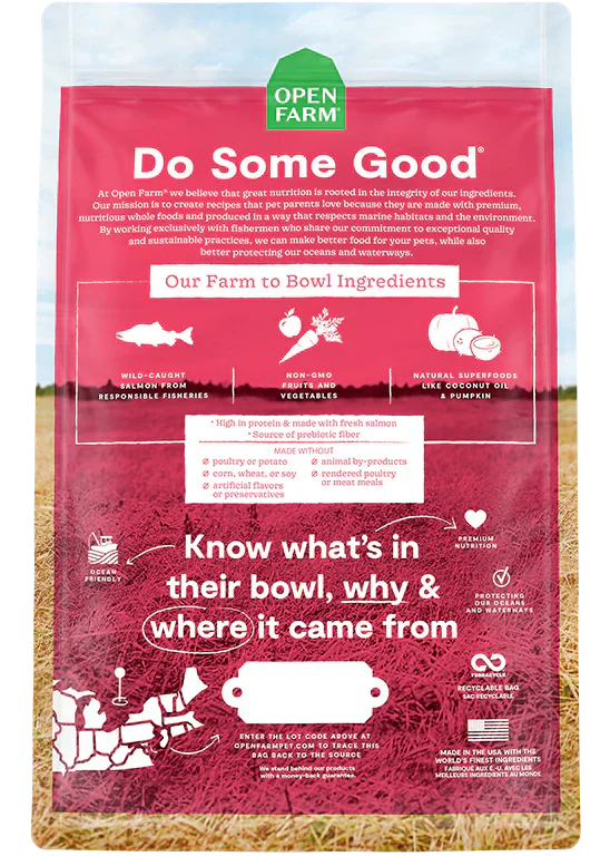Open Farm Wild Caught Salmon Grain Free Dry Dog Food - 4lb