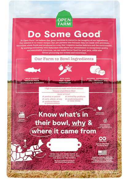 Open Farm Wild Caught Salmon Grain Free Dry Dog Food - 22lb