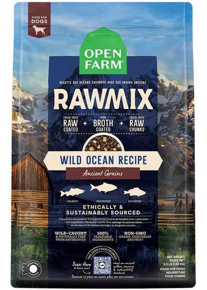 Open Farm Wild Ocean Ancient Grains RawMix Dry Dog Food - 20lb