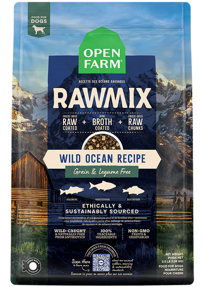 Open Farm Wild Ocean Grain Free RawMix Dry Dog Food - 3.5lb