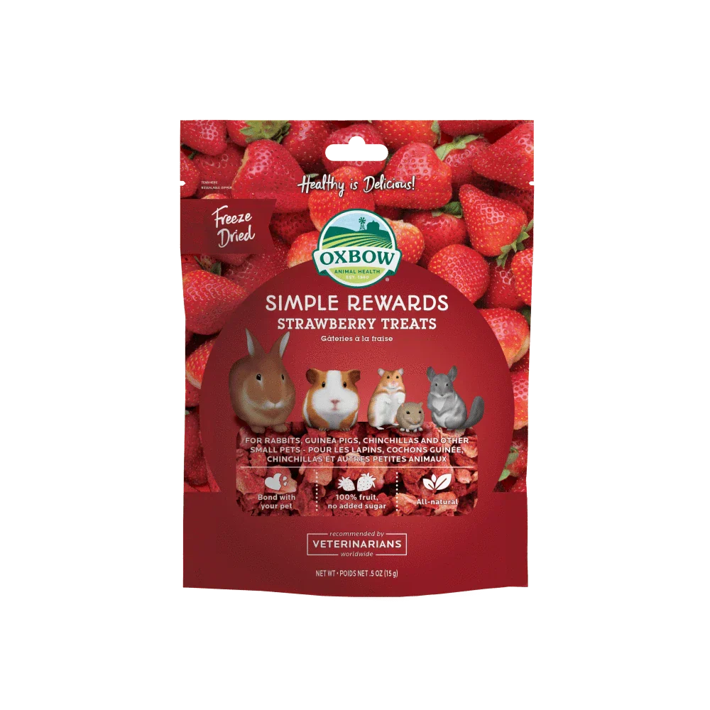 Oxbow Simple Rewards Strawberry Treats - 0.5oz - The Pet Source