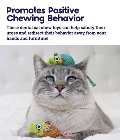Petstages Catnip Dental Health Chew Mice - 2 Pack - The Pet Source