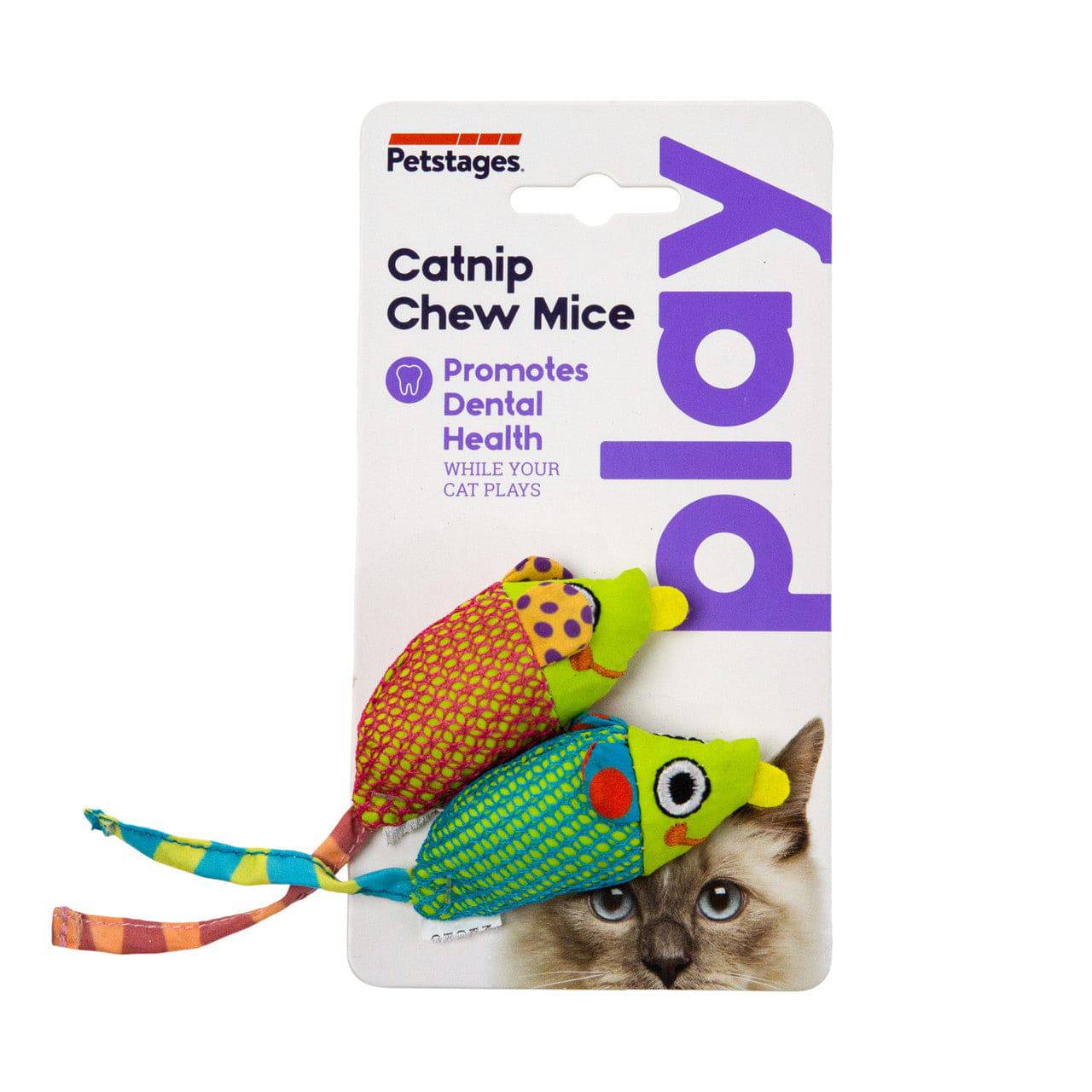 Petstages Catnip Dental Health Chew Mice - 2 Pack - The Pet Source