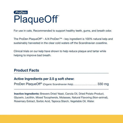 NaturVet ProDen PlaqueOff Cat Soft Chews - 45ct - The Pet Source