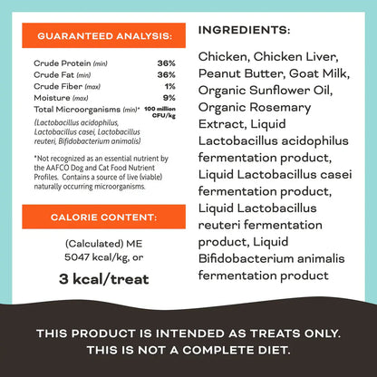 Primal Freeze Dried Raw Dog Treats You're My Butter Half Chicken, Peanut Butter & Goat Milk - 2oz