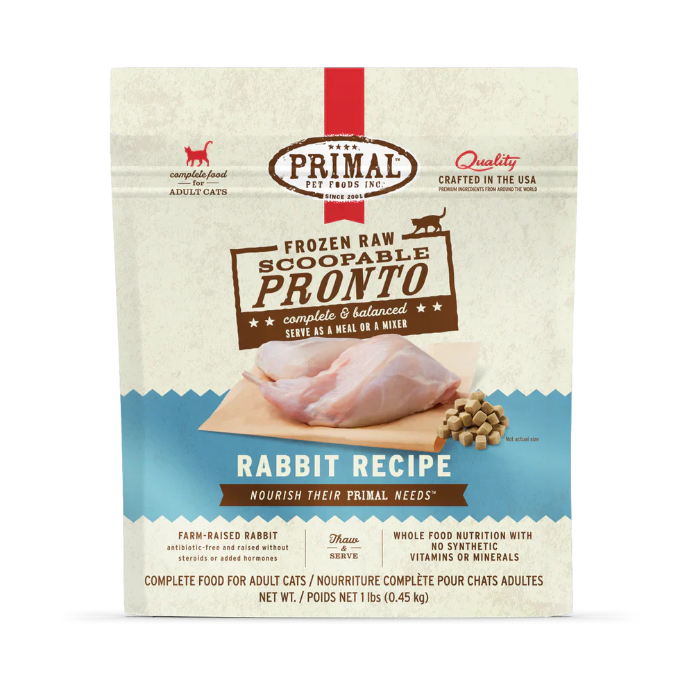 Primal Freeze Dried Raw Nuggets Cat Food Rabbit Recipe - 5.5oz