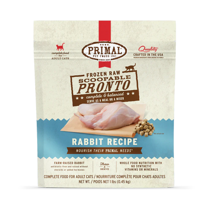 Primal Freeze Dried Raw Nuggets Cat Food Rabbit Recipe - 5.5oz