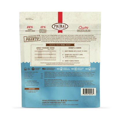 Primal Freeze Dried Raw Nuggets Cat Food Rabbit Recipe - 5.5oz