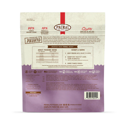 Primal Freeze Dried Raw Nuggets Cat Food Turkey Recipe - 5.5oz
