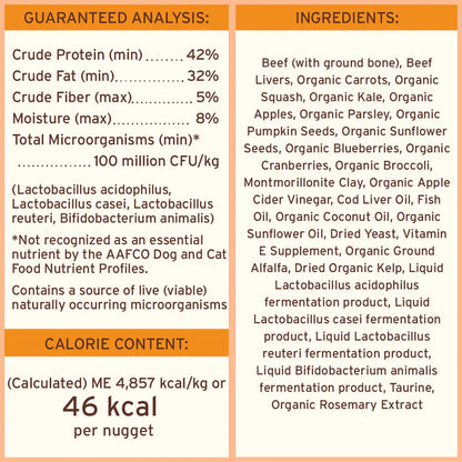 Primal Freeze Dried Raw Nuggets Dog Food Beef Recipe - 14oz