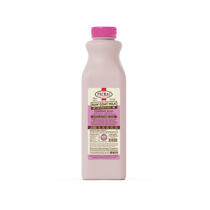 Primal Frozen Raw Goat Milk Cranberry Blast Recipe for Cats & Dogs - 32oz