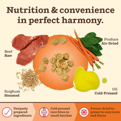 Primal Kibble in the Raw Dog Food Beef Recipe - 1.5lb