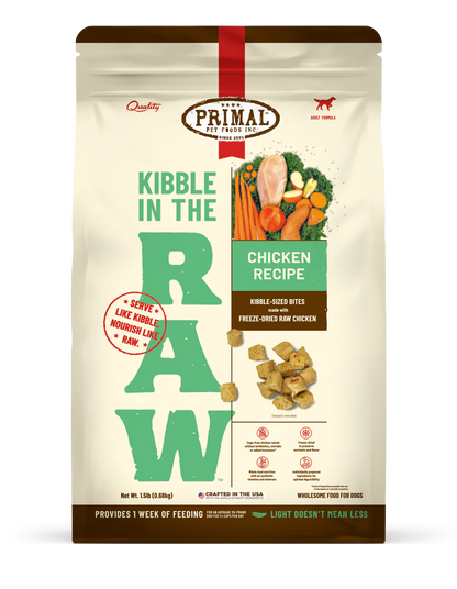 Primal Kibble in the Raw Dog Food Chicken Recipe - 1.5lb