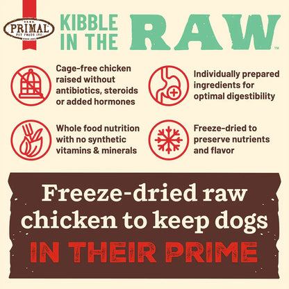 Primal Kibble in the Raw Dog Food Chicken Recipe - 1.5lb