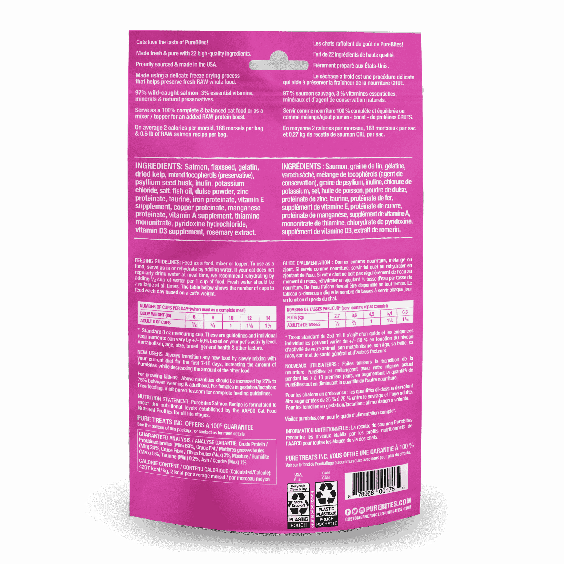PureBites Salmon Recipe Cat Food Topper 69 gm - The Pet Source