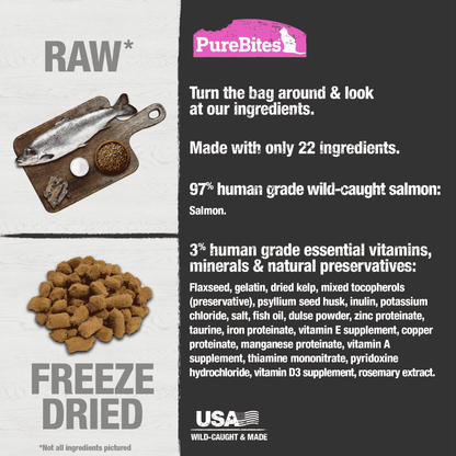 PureBites Salmon Recipe Cat Food Topper 69 gm - The Pet Source