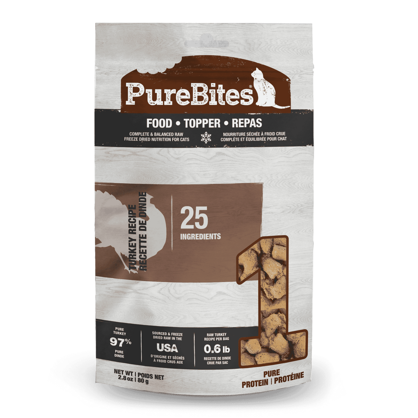 PureBites Turkey Recipe Cat Food Topper 80 gm - The Pet Source