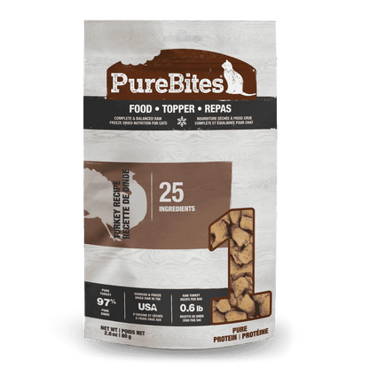 PureBites Turkey Recipe Cat Food Topper 80 gm - The Pet Source