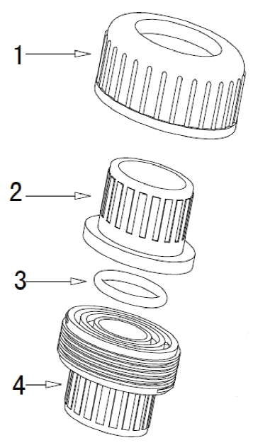 Union Male Tailpiece Thread Grey - 3/4 Inch