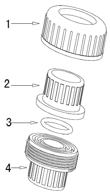 Union Male Tailpiece Thread Grey - 2 Inch