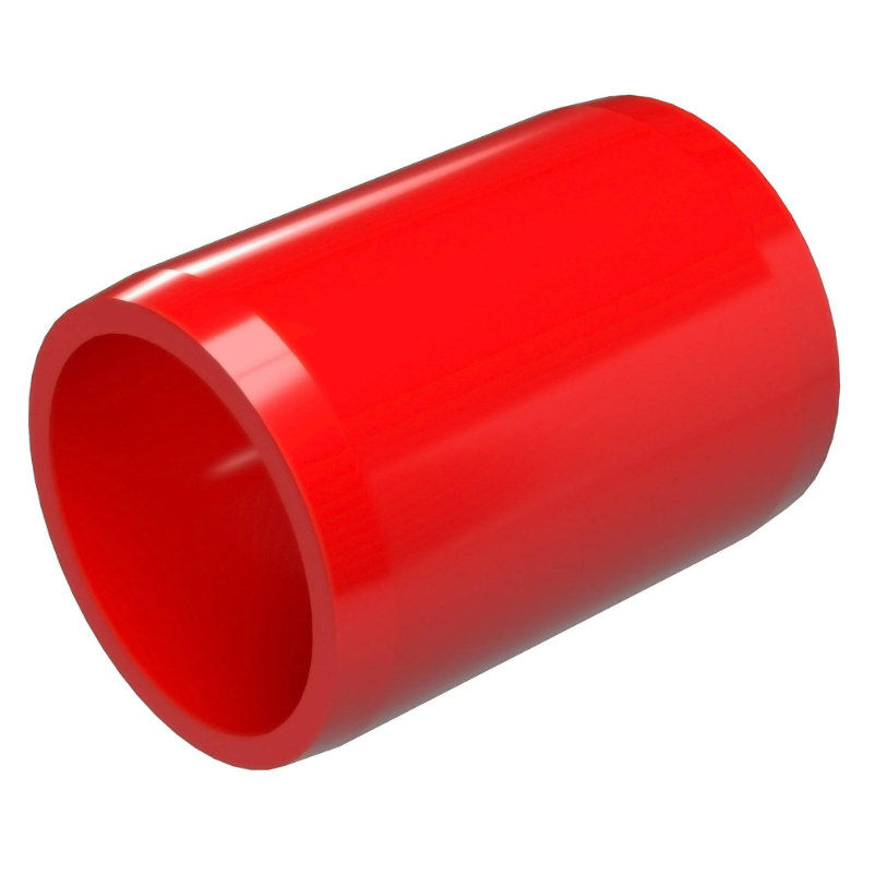 PVC External Coupling Schedule 40 - 1/2 Inch Red