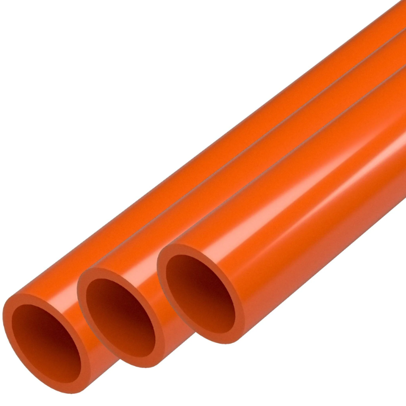 47 Inch PVC Pipe Schedule 40 - 3/4 Inch Orange