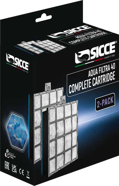 Sicce Aqua Filtra Complete Cartridge - 40 Gal - 2 Pack