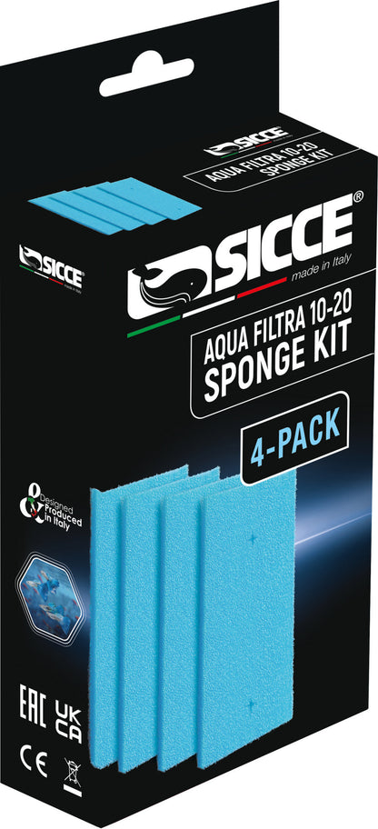 Sicce Aqua Filtra Sponge Kit - 10-20 Gal - 4 Pack