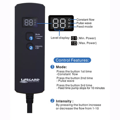 Lifegard Aquatics Quiet One DC Pump with Controller - 475 GPH