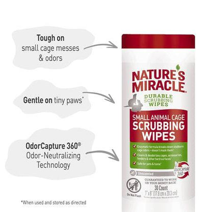 Small Animal Cage Scrubbing Wipes - 30ct - The Pet Source