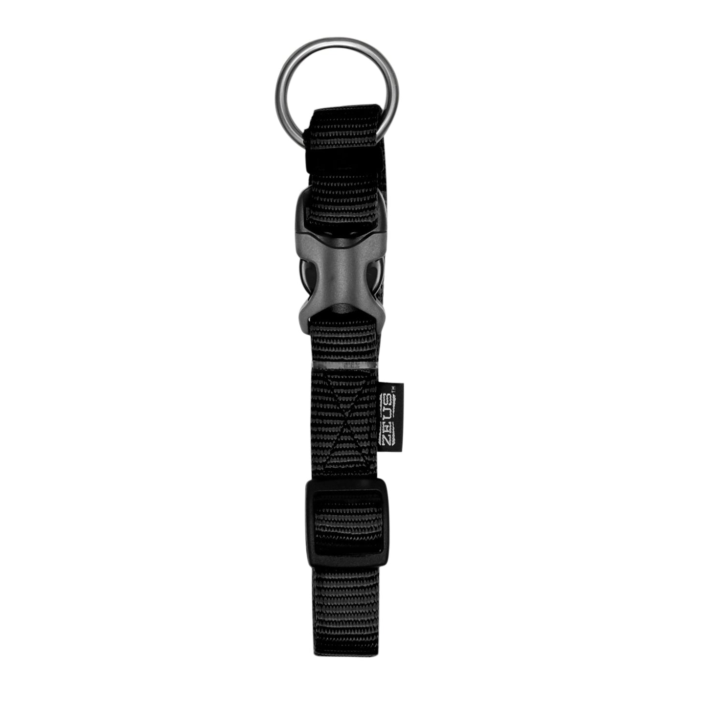 Zeus Adjustable Nylon Dog Collar - Black - X Large - The Pet Source