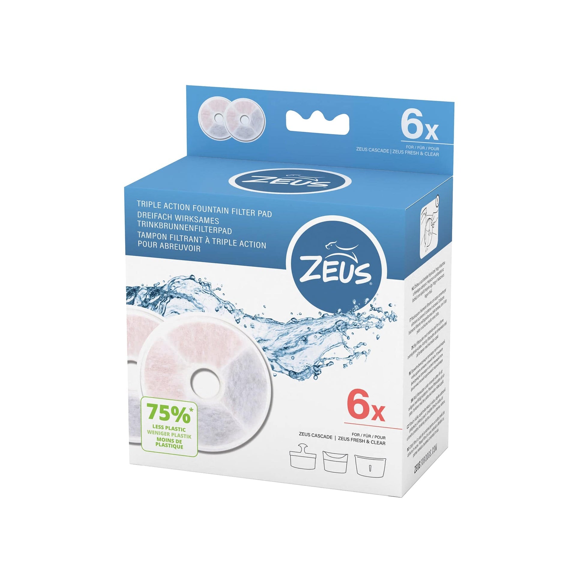 Zeus Triple Action Filters - 6 pack - The Pet Source