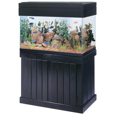 Aqueon Classic Pine Stand Black 18" x 36"