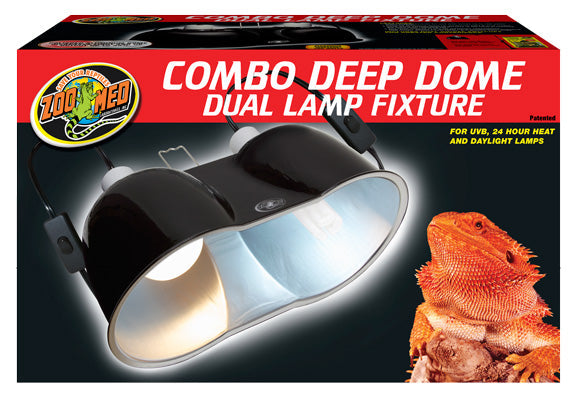 Zoo Med Combo Deep Dome Dual Lamp Fixture