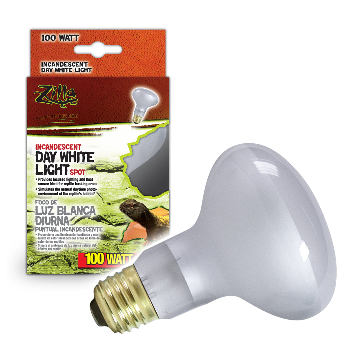 Zilla Day White Light Incandescent Spot Bulb - 100 W