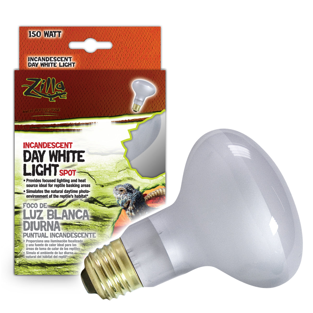 Zilla Day White Light Incandescent Spot Bulb - 150 W