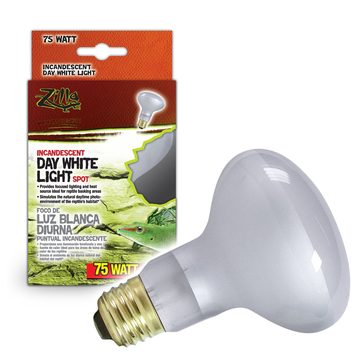 Zilla Day White Light Incandescent Spot Bulb - 75 W