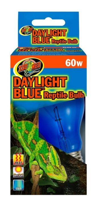 Zoo Med Daylight Blue Reptile Bulb - 60w (Pack of 2 bulbs)