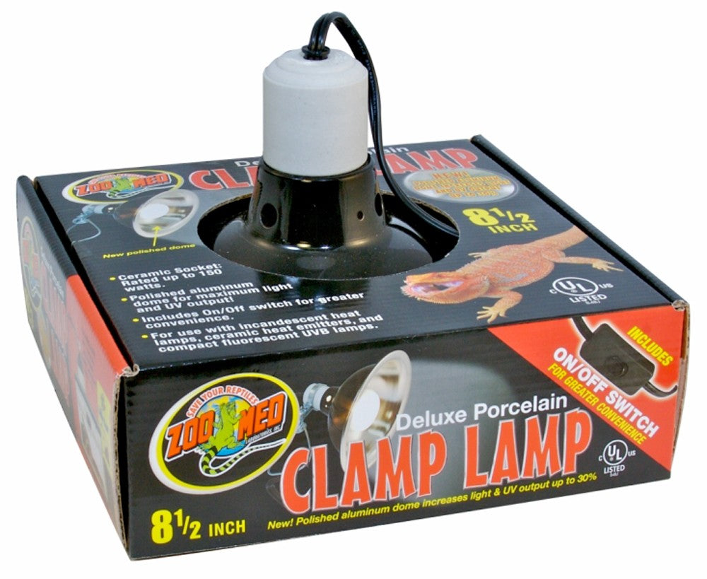 Zoo Med Deluxe Porcelain Clamp Lamp - 8.5 inch