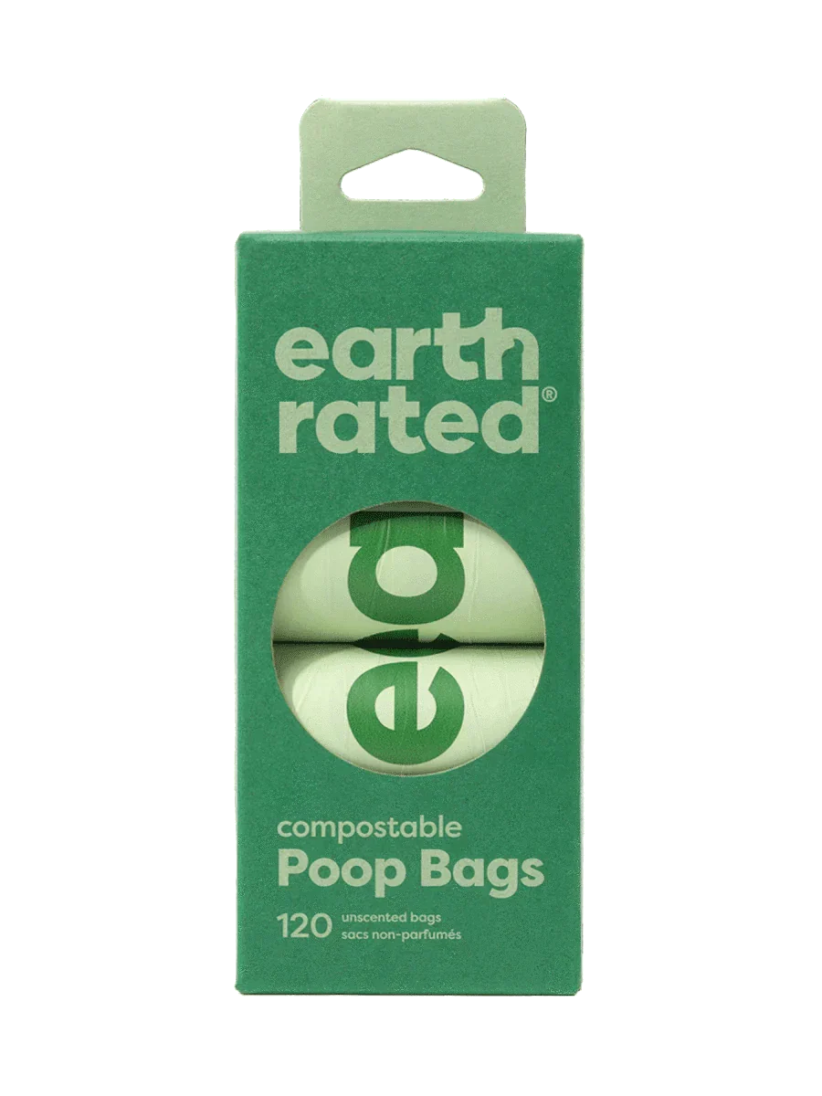 earth rated Certified Compostable Poop Bags - 120 Bags - The Pet Source