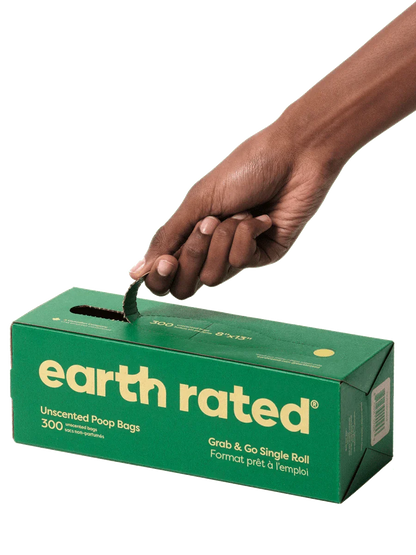 earth rated Bulk Single Roll Poop Bags Unscented - 300 Bags - The Pet Source