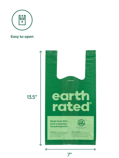 earth rated Easy-Tie Handle Poop Bags - 120 Bags - The Pet Source